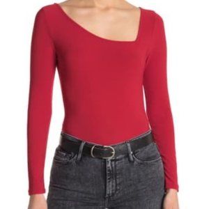Free Press Asymmetrical Neck Long Sleeve Top